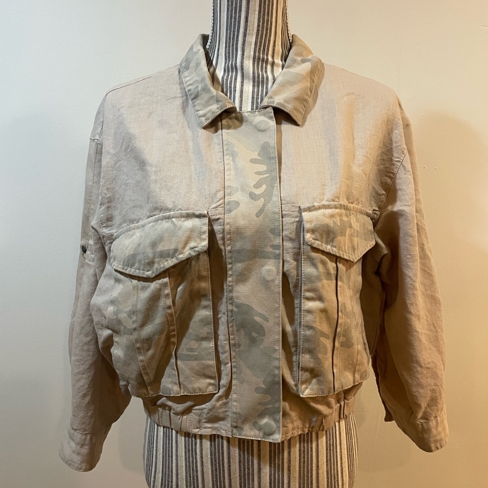 HEI HEI Linen Bomber Jacket